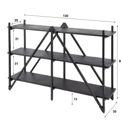 Giga Living Wandrek - Metaal - 130x85cm - Zwart - Piega Sale