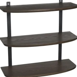 Leen Bakker Wandrek Daan - donkerbruin essenhout - 60x60x24 cm New