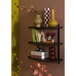 Leen Bakker Wandrek Daan - donkerbruin essenhout - 60x60x24 cm New