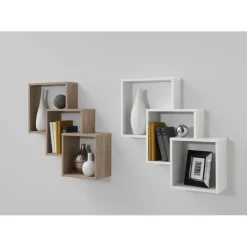 FMD Wandrek Fibi met 3 vakken - eik Outlet