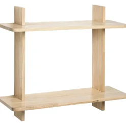 Leen Bakker Wandrek Mick naturel rubberwood - 53x60x20 cm Clearance