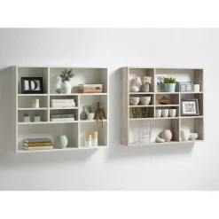 FMD Wandrek Mika met vakken - grijze eik Outlet