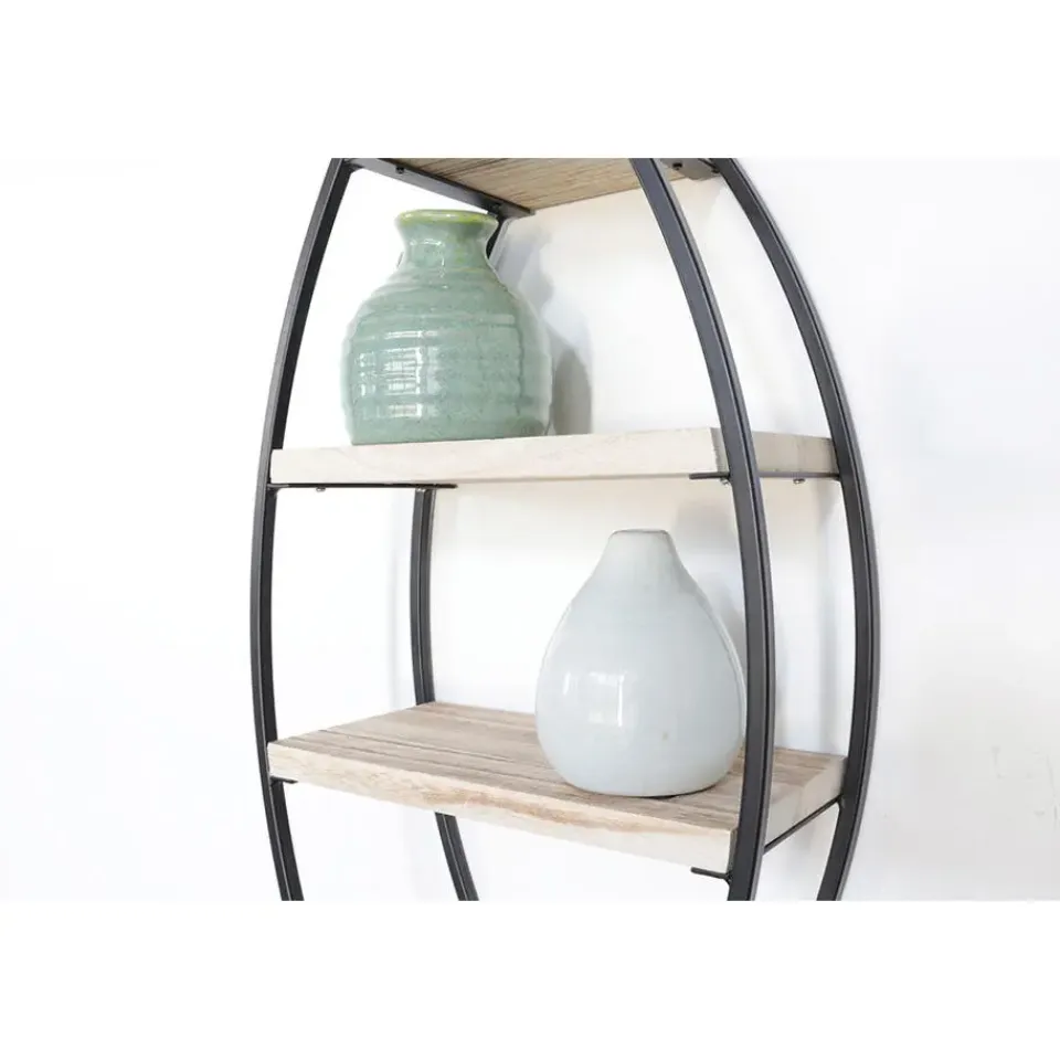 IVOL Wandrek ovaal met 4 houten plankjes - 36x80cm Hot