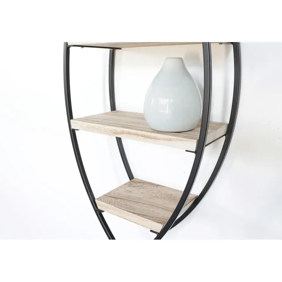 IVOL Wandrek ovaal met 4 houten plankjes - 36x80cm Hot