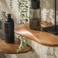 Giga Living Wandschap Acaciahout - Set van 3 - 50x20x4cm - Organic Best