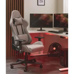 Beliani WARRIOR - Gamestoel - Beige - Polyester Clearance