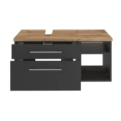 Held Wastafelonderkast Dasa (links) 90cm met 2 lades - grafiet/mat grijs Sale