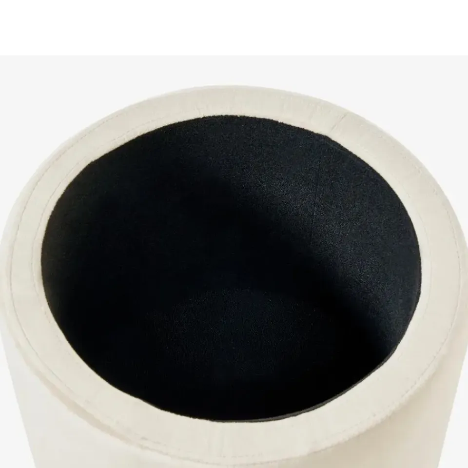 Leen Bakker WENONA - Opbergpoef - Lichtbeige - Fluweel Online