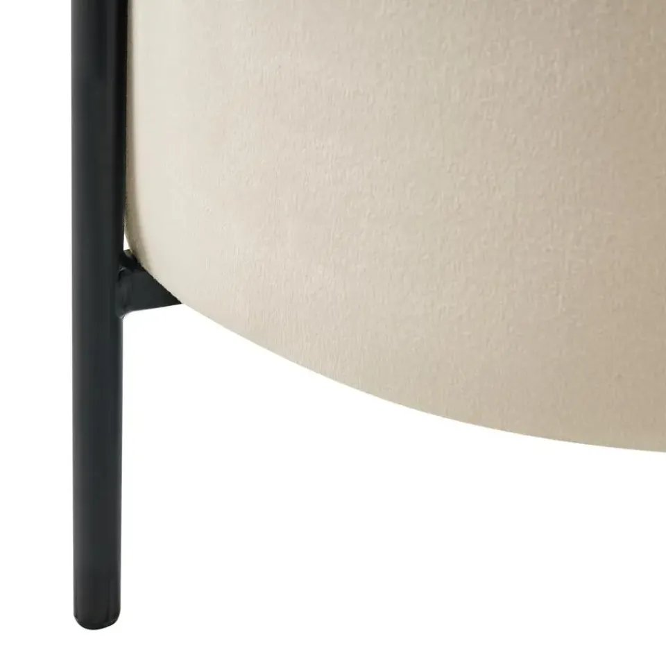 Leen Bakker WENONA - Opbergpoef - Lichtbeige - Fluweel Online