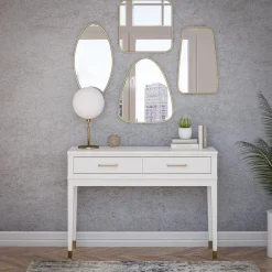 CosmoLiving Westerleigh - Consoletafel met 2 laden in wit MDF Sale