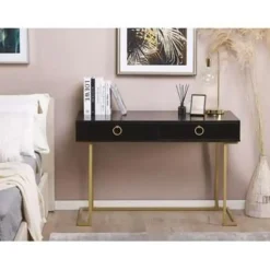 Beliani WESTPORT - Kaptafel - Zwart - Metaal Discount