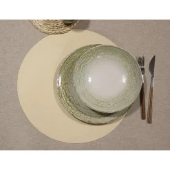 Wicotex Placemats Uni - creme - rond 38 cm - Teflon coating Sale