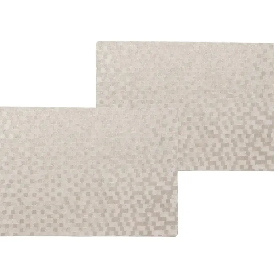 Wicotex tafel placemats Stones - 4x - PVC - taupe - 30 x 43 cm Best