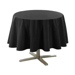 Wicotex Tafellaken - zwart - rond - polyester - 180 cm Outlet