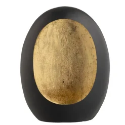 Leen Bakker Windlicht Brygge - Zwart/Goud - 38x29x16 cm Discount