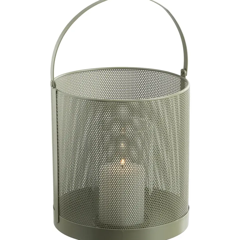 Leen Bakker Windlicht Malaga - groen - 24xØ23 cm Clearance