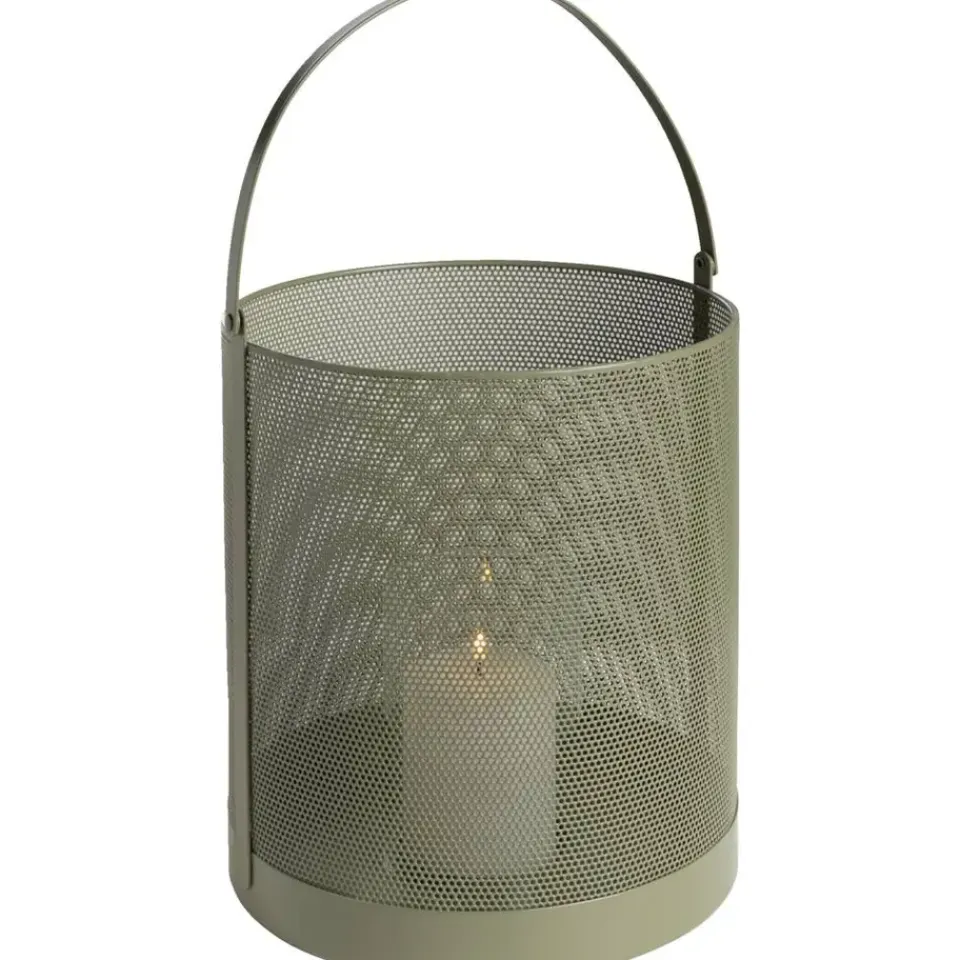 Leen Bakker Windlicht Malaga - groen - 20xØ20 cm New