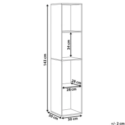Leen Bakker WINNIPEG - Boekenkast 4 planken - Wit - Vezelplaat Sale