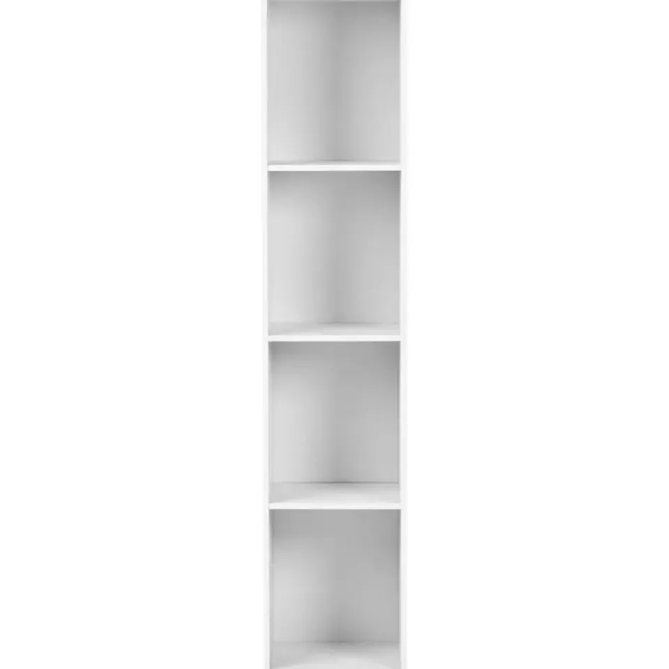 Leen Bakker WINNIPEG - Boekenkast 4 planken - Wit - Vezelplaat Sale