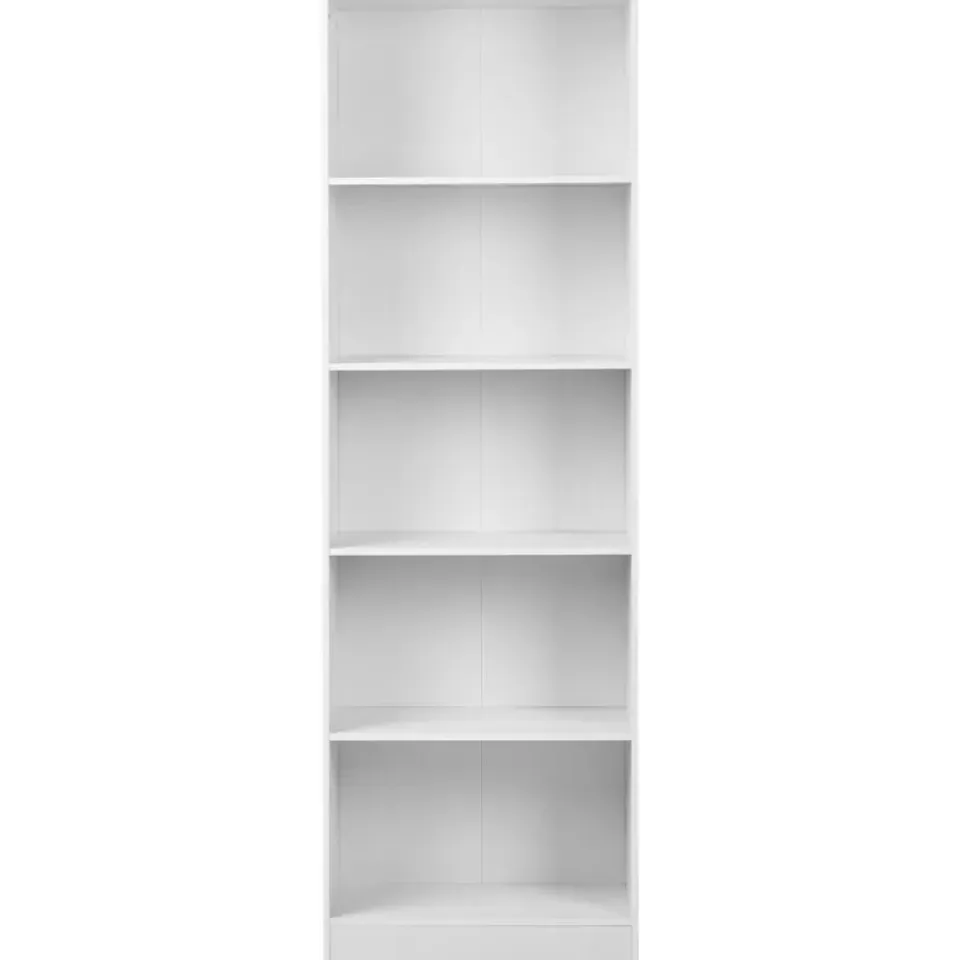 Leen Bakker WINNIPEG - Boekenkast 5 planken - Wit - Vezelplaat Discount