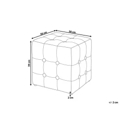 Beliani WISCONSIN - Poef - Grijs - Stof New