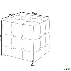 Beliani WISCONSIN - Poef - Grijs - Stof New