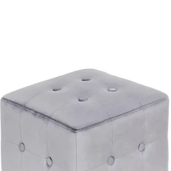 Beliani WISCONSIN - Poef - Grijs - Stof New