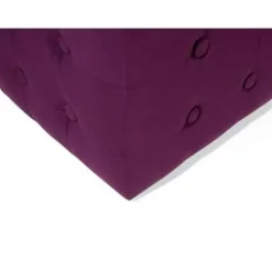 Beliani WISCONSIN - Poef - Paars - 36 cm - Fluweel