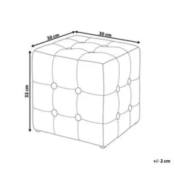 Beliani WISCONSIN - Poef - Paars - 36 cm - Fluweel