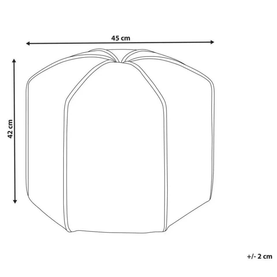 Leen Bakker WISHEK - Poef - Mosterdgeel - Fluweel New