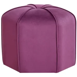 Leen Bakker WISHEK - Poef - Paars - Fluweel Sale