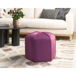Leen Bakker WISHEK - Poef - Paars - Fluweel Sale