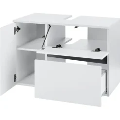 Loft24 Wisla - Badmeubel 80 cm 1-lade, 1 klep, 1 deur wit spaanplaat Hot