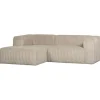 WOOOD Bean Chaise Longue Bank Links - Ribstof - Travertin - 73x254x178 Discount