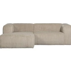 WOOOD Bean Chaise Longue Bank Links - Ribstof - Travertin - 73x254x178 Discount