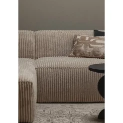 WOOOD Bean Chaise Longue Bank Links - Ribstof - Travertin - 73x254x178 Discount