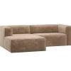 WOOOD Bean Chaise Longue Bank Links - Chenille Velvet - Terra Clearance