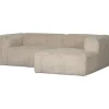 WOOOD Bean Chaise Longue Bank Rechts - Ribstof - Travertin -73x254x178 Hot
