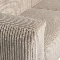 WOOOD Bean Chaise Longue Bank Rechts - Ribstof - Travertin -73x254x178 Hot