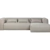WOOOD Bean Hoekbank Incl. Kussens Rechts - Melange - Grijs - 73x305x96