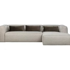 WOOOD Bean Hoekbank Incl. Kussens Rechts - Melange - Grijs - 73x305x96