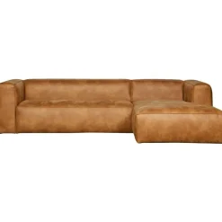 WOOOD Bean Hoekbank Rechts - Ecoleer - Cognac - 73x305x96 Best
