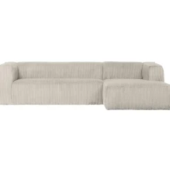 WOOOD Bean Hoekbank Rechts - Ribstof - Naturel - 73x305x96 Hot