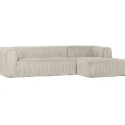 WOOOD Bean Hoekbank Rechts - Ribstof - Naturel - 73x305x96 Hot