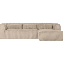 WOOOD Bean Hoekbank Rechts - Ribstof - Travertin - 73x305x96 Online