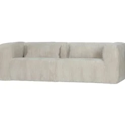 WOOOD Bean 3,5-Zits Bank - Ribstof - Naturel - 73x242x96 Online