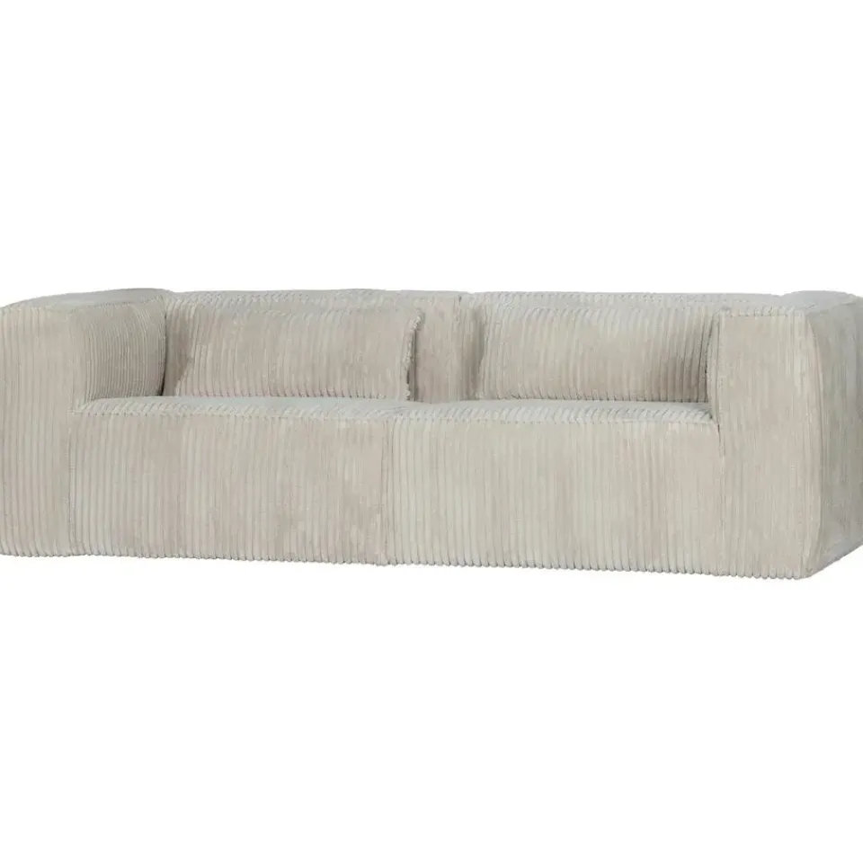 WOOOD Bean 3,5-Zits Bank - Ribstof - Naturel - 73x242x96 Online