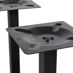 WOOOD Bistro Dubbele Vierkante Buisvoet - Metaal - Zwart - 72x80x40 New