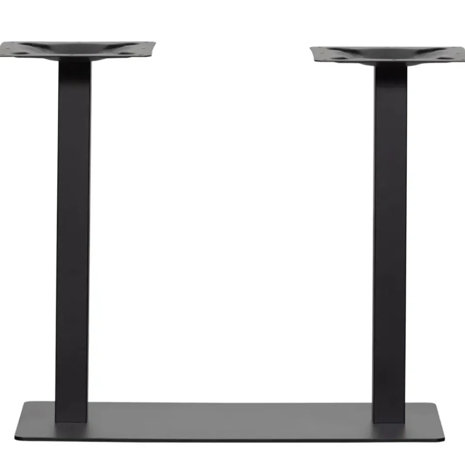 WOOOD Bistro Dubbele Vierkante Buisvoet - Metaal - Zwart - 72x80x40 New