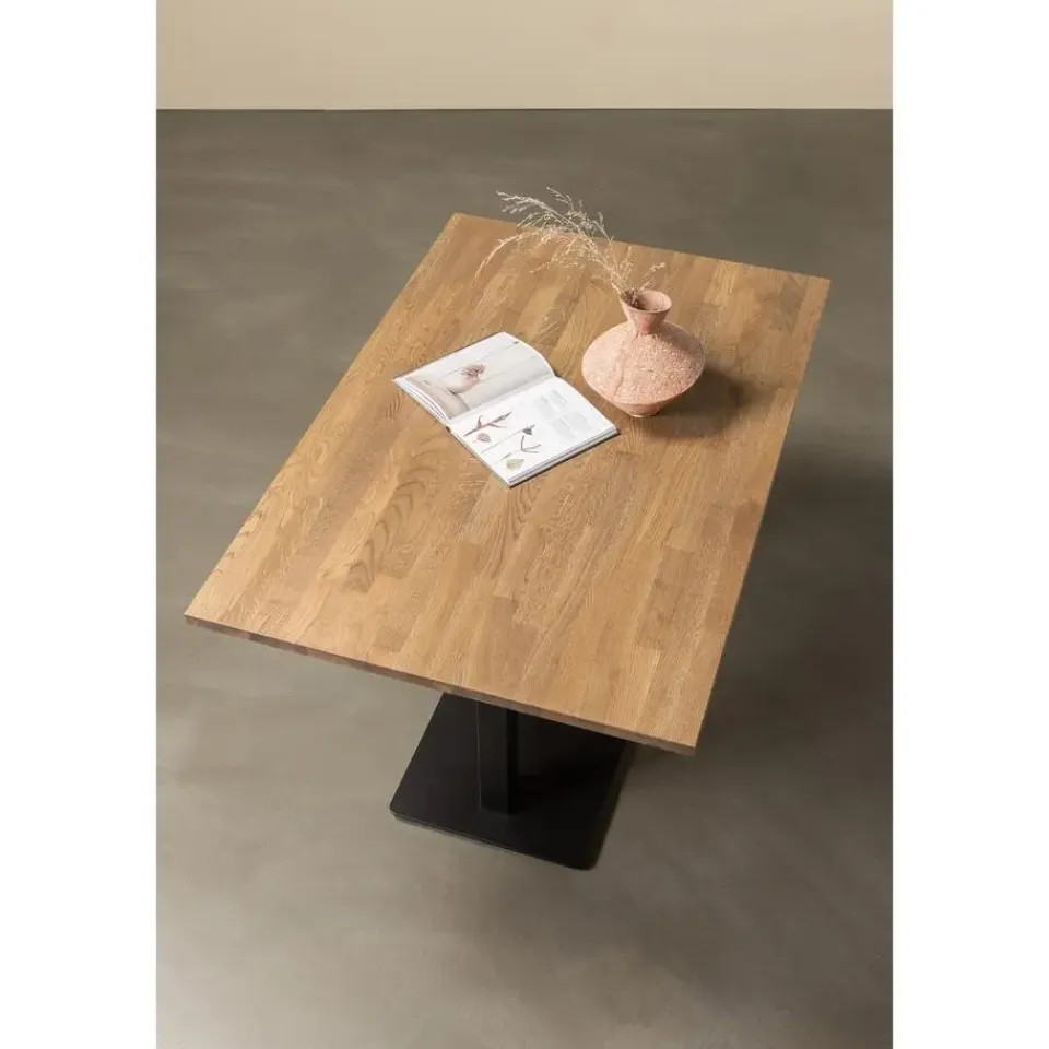 WOOOD Bistro Dubbele Vierkante Buisvoet - Metaal - Zwart - 72x80x40 New